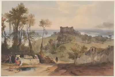 Bracciano, plate 2 from "Views of Rome and Its Environs"