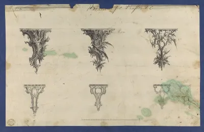 Brackets for Bustos, in Chippendale Drawings, Vol. I