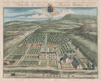Bradley, The Seat of Thomas Dawes, plate 449 from "The Ancient and Present State of Gloucestershire"