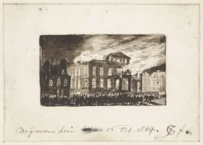 Brand in het Boymans huis te Rotterdam, 16 februari 1864