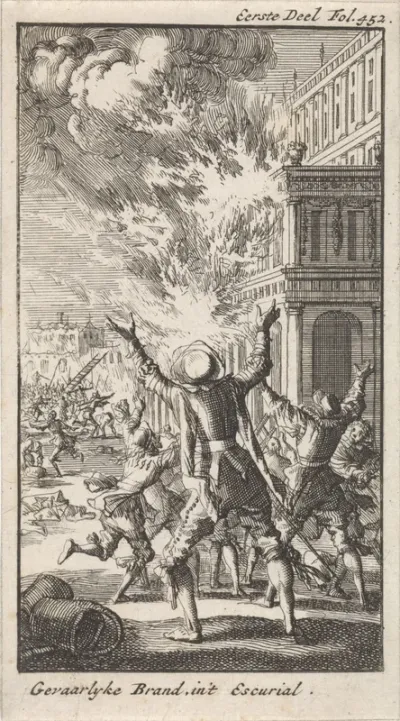 Brand in het Escorial
