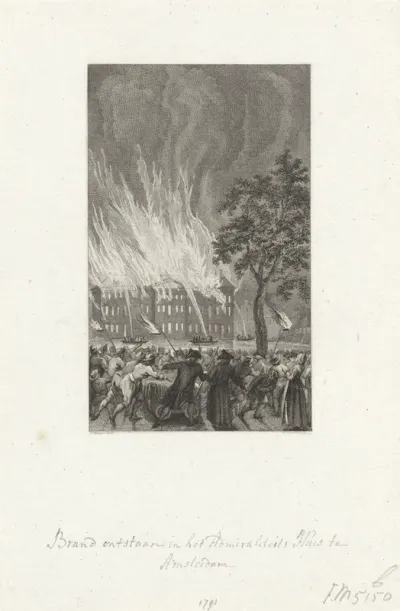 Brand in 's Lands Zeemagazijn te Amsterdam, 1791
