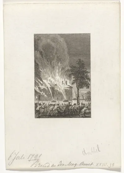 Brand in 's Lands Zeemagazijn te Amsterdam, 1791