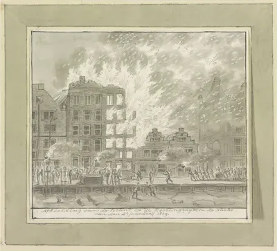 Brand op de Rozengracht te Amsterdam, 1809