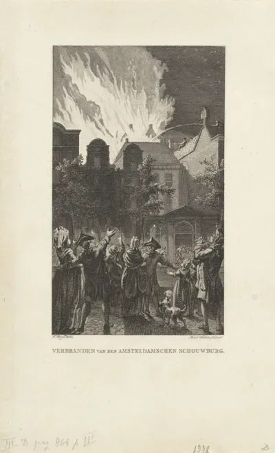Brand van de schouwburg aan de Keizersgracht te Amsterdam, 1772