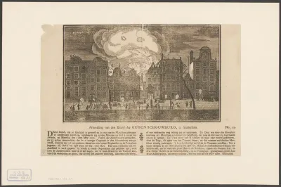 Brand van de schouwburg aan de Keizersgracht te Amsterdam, 1772