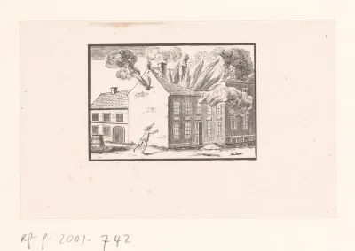 Brandende huizen