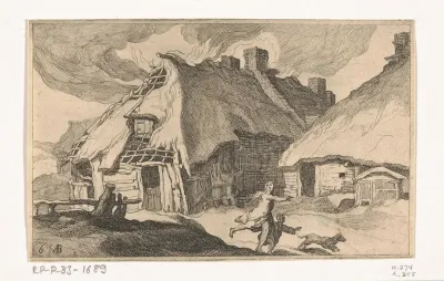 Brandende huizen