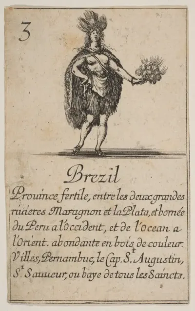 Brazil, from the playing cards "Jeu de la Géographie"