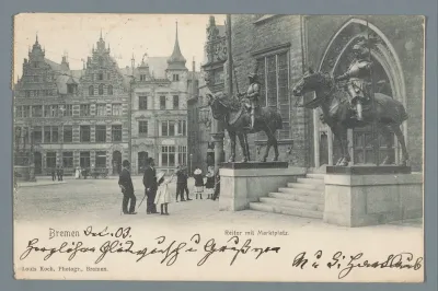 Bremen, Reiter mit Marktplatz