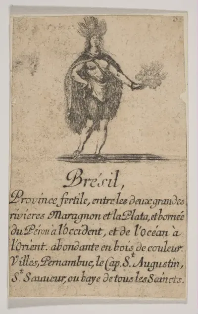 Brésil, from the playing cards "Jeu de la Géographie"