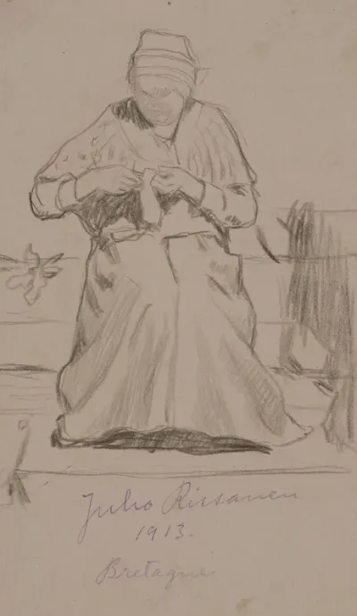 Breton Woman Sewing