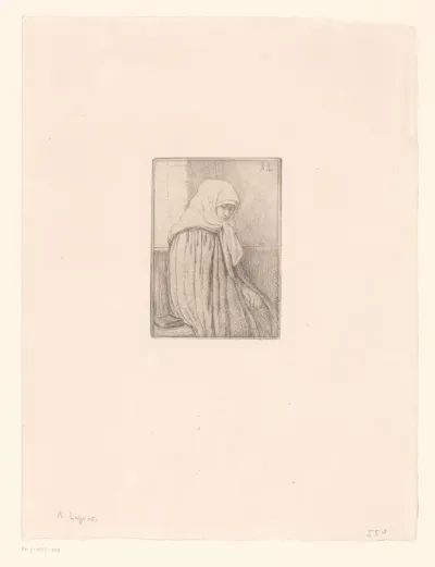 Bretonse vrouw met hoofddoek