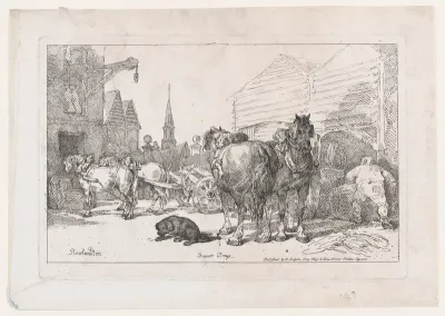 Brewers Drays, from The Rhedarium, or, A New Book of Horses and Carriages