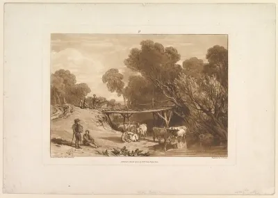 Bridge and Cows, part I, plate 2 from "Liber Studiorum"