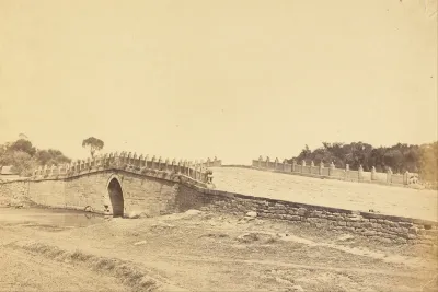 Bridge of the Pa li k'um, the Scene of the Fight with Imperial Chinese Troops, September 21, 1860, near Pekin