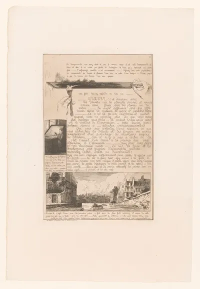 Brief over etstechnieken met illustratie van het verhitten van de etsplaat