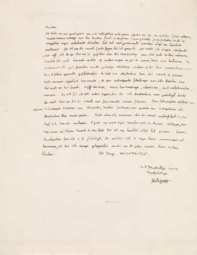 Brief van Hugo de Groot aan Joost van den Vondel