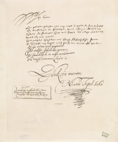 Brief van Maria Tesselschade Roemers Visscher
