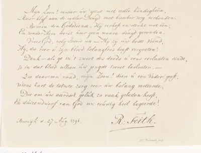Brief van Rhijnvis Feith B