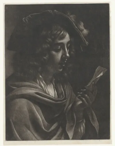 Brieflezende jongen