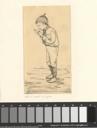 Brieflezende jongen