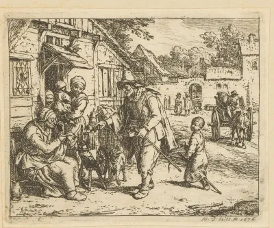 Brillenverkoper in een boerendorp