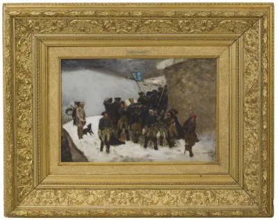 Bringing Home the Body of King Karl XII of Sweden. Sketch