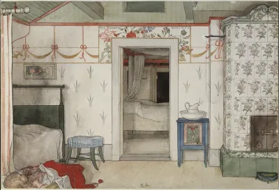Brita's Forty Winks. From A Home (26 watercolours)