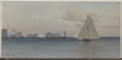 Britannia running before the wind off the Needles