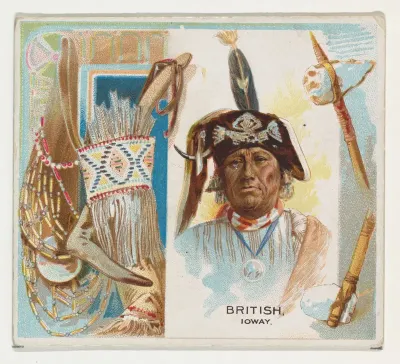 British, Ioway, from the American Indian Chiefs series (N36) for Allen & Ginter Cigarettes