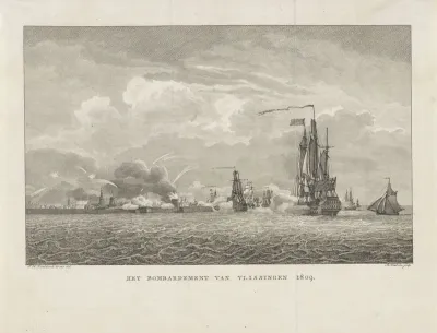 Britse schepen bombarderen Vlissingen, 1809