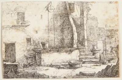 Brønd ved et hus