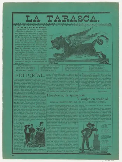Broadsheet relating to 'la Tarasca' (the carnival monster)