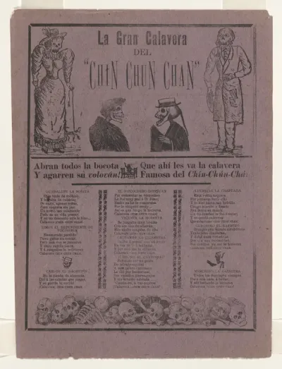 Broadsheet relating to the great skeleton of the Chin-Chun-Chan