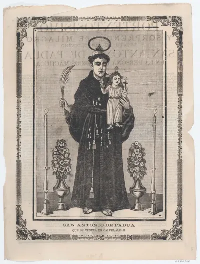Broadsheet with image of Saint Antony of Padua