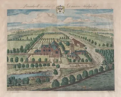 Broadwell, The Seat of Danvers Hodges, plate 157 from "The Ancient and Present State of Gloucestershire"