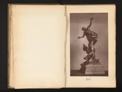 Bronzen beeld van de roof van Helena, uit de collectie van Christopher Beckett Denison