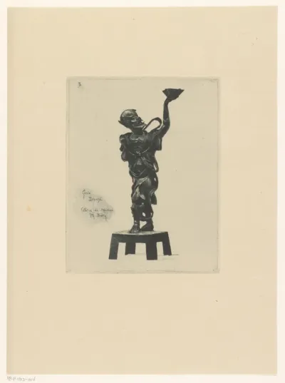 Bronzen beeld van een boze geest