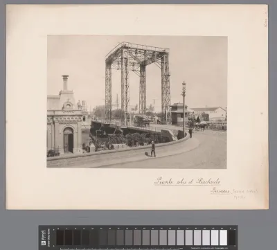 Brug en takelbouwwerk over de Riachuelo in Buenos Aires
