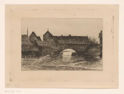 Brug over de Pegnitz in Neurenberg
