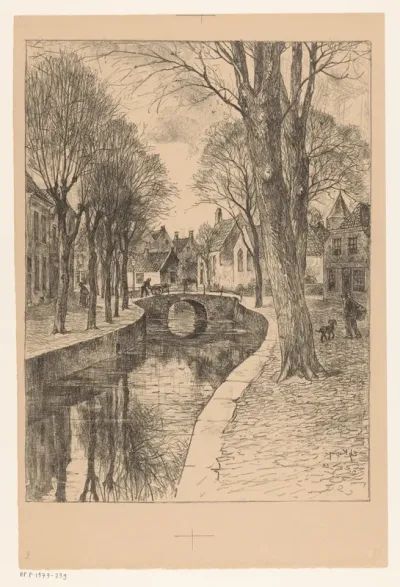 Brug over de stadsgracht Havik in Amersfoort