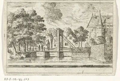 Brug over een slotgracht