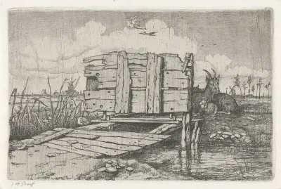 Brugje over een beek