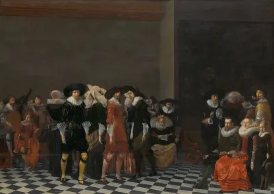 Bruiloftsfeest, vanouds bekend als 'De bruiloft van Adriaen Ploos van Amstel en Agnes van Bijler', 1616