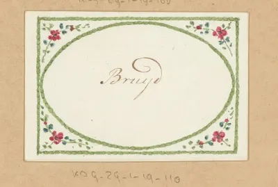 Bruiloftskaart voor 'Bruyd'