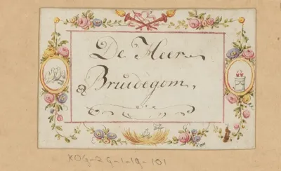 Bruiloftskaart voor 'De heer Bruidegom'