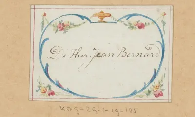 Bruiloftskaart voor 'De Heer Jean Bernard'