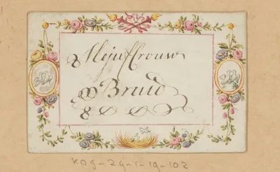Bruiloftskaart voor 'Mejuffrouw Bruid'