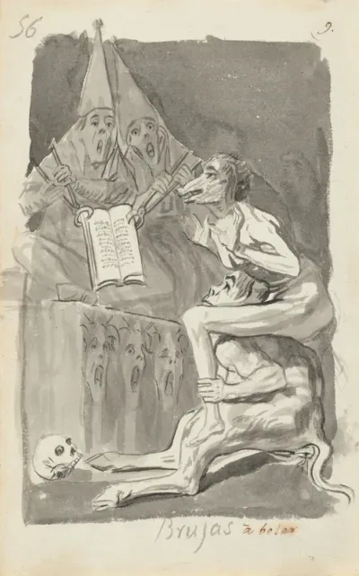 Brujas à volar (Witches Preparing to Fly) [verso]